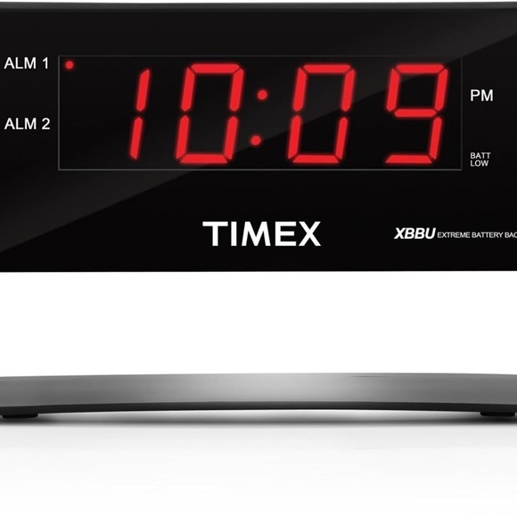 Timex Dual Alarm Clock with USB Charging and Night Light - Black - Picture 2 of 5